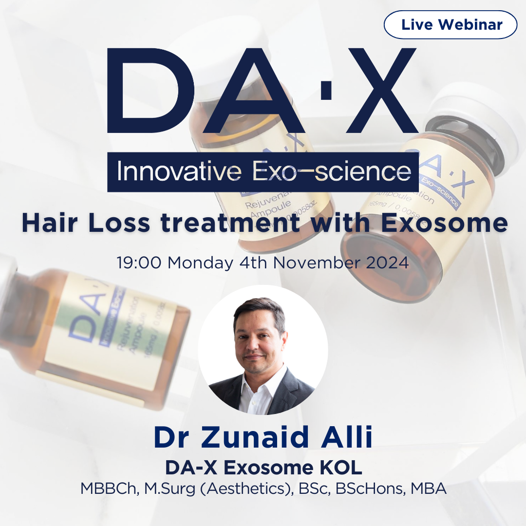 DA-X Exosome Live Webinar - Hair loss (4th Nov, 24)